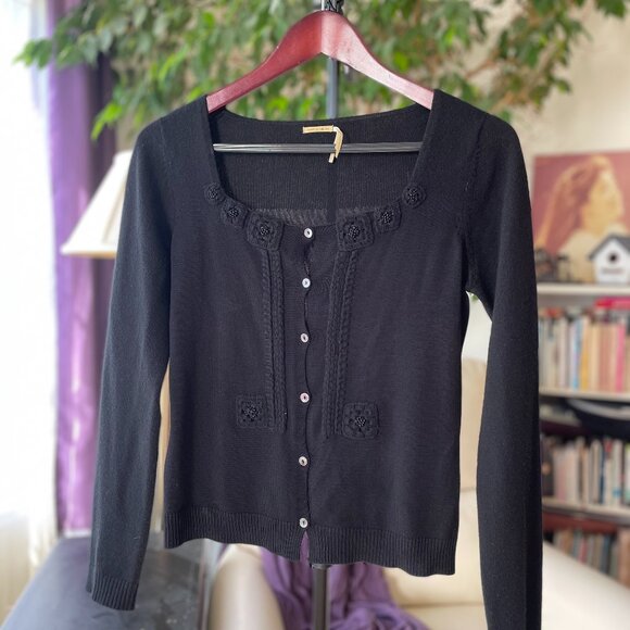 Max Studio Sweaters - MAXSTUDIO Black Cardigan (S)